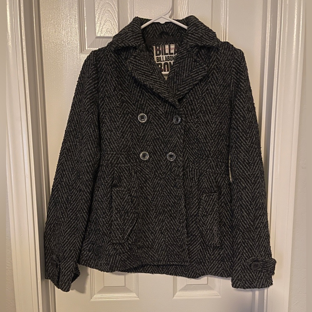 END OF SEASON SALE Billabong Women's Black Herringbone Jacket